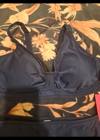 Mavi Mini Bikini Takımı Strappy Askılı - Görsel 3