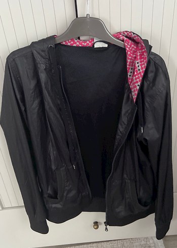 Siyah Kapüşonlu Fermuarlı Kadın Ceket - Görsel 2