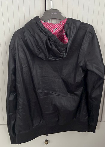 Siyah Kapüşonlu Fermuarlı Kadın Ceket - Görsel 5