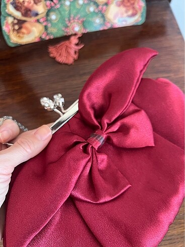 Beden Bordo vintage el çantası