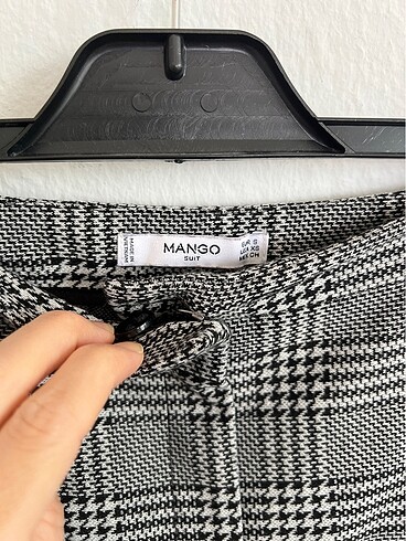 Mango Kareli kumaş pantolon