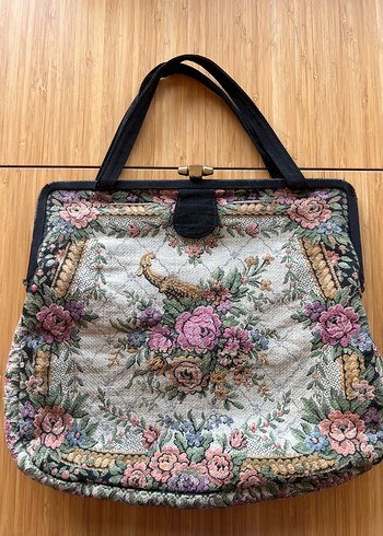 Vintage Bohem Çiçek Desenli Kadın Çantası