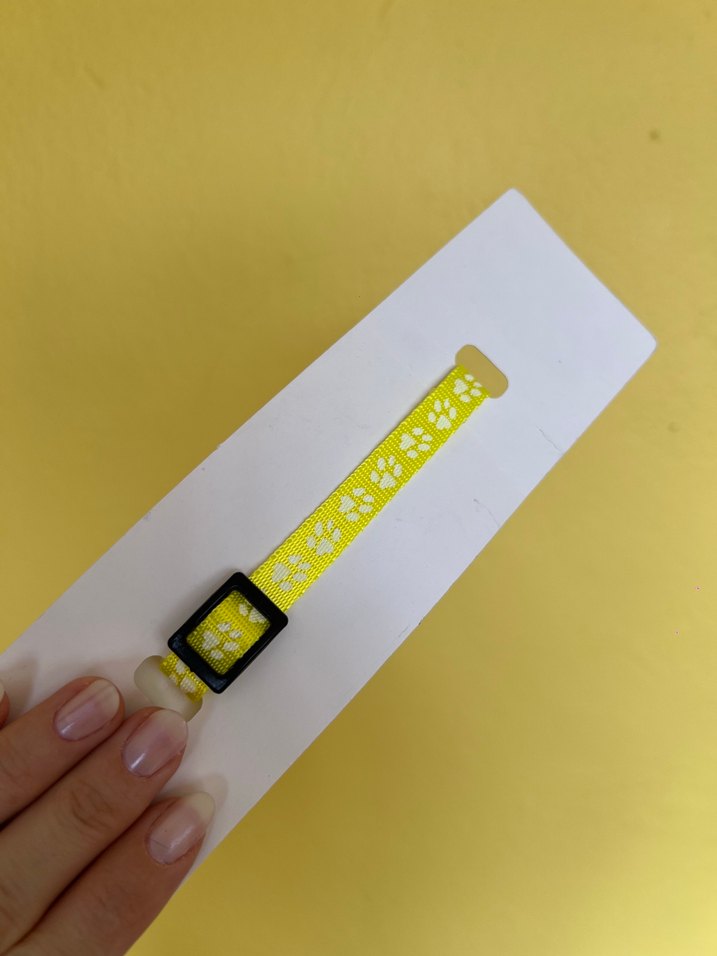 Sarı Renkli Kedi Boyun Tasması ve Zil - Görsel 2