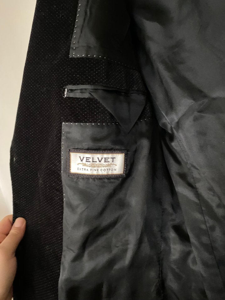 Düğmeli Siyah Kumaş Erkek Ceket - Görsel 4