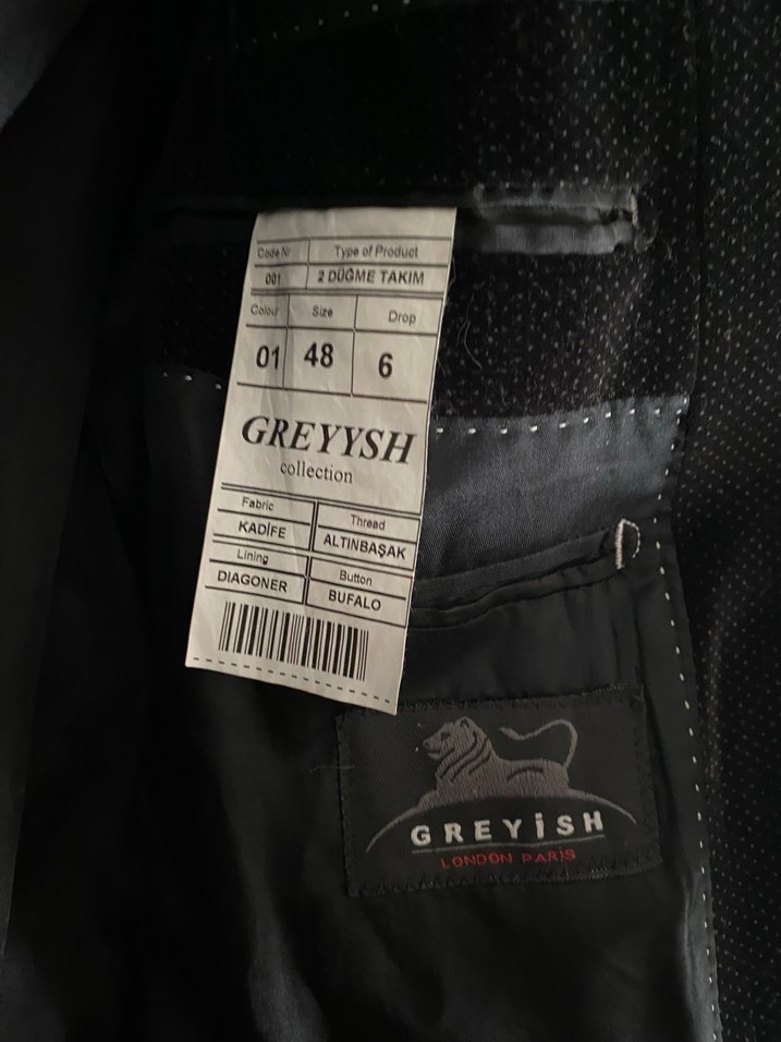 Düğmeli Siyah Kumaş Erkek Ceket - Görsel 3