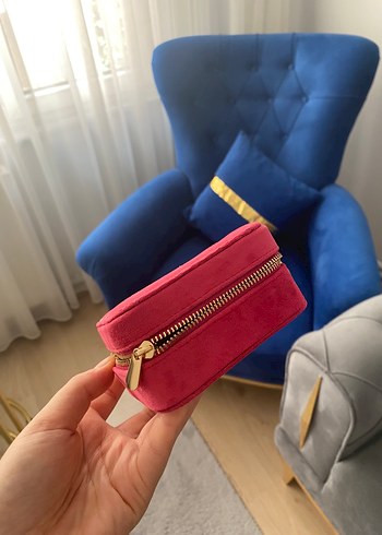 Beden Pastel Pembe Makyaj ve Takı Organizeri