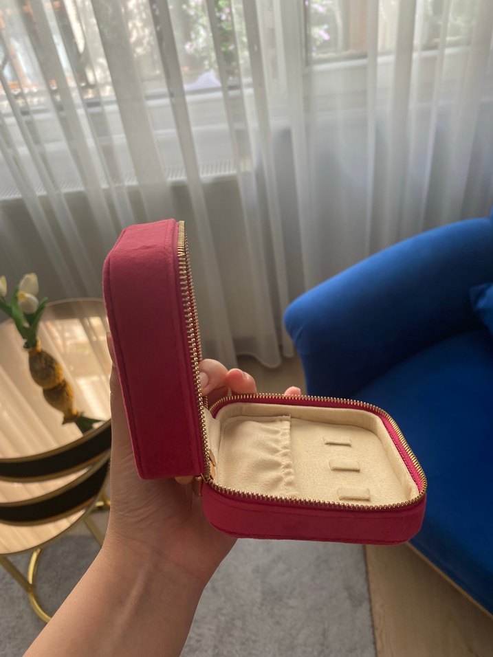 Pastel Pembe Makyaj ve Takı Organizeri - Görsel 2