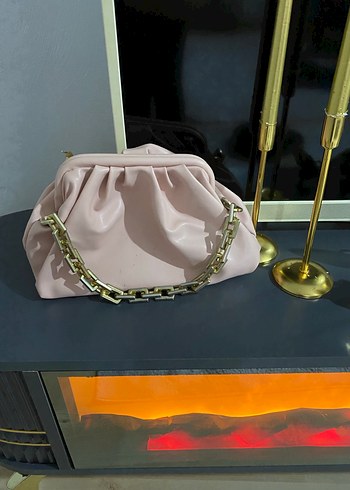 Pembe Zincir Detaylı Kadın Çanta - Görsel 2