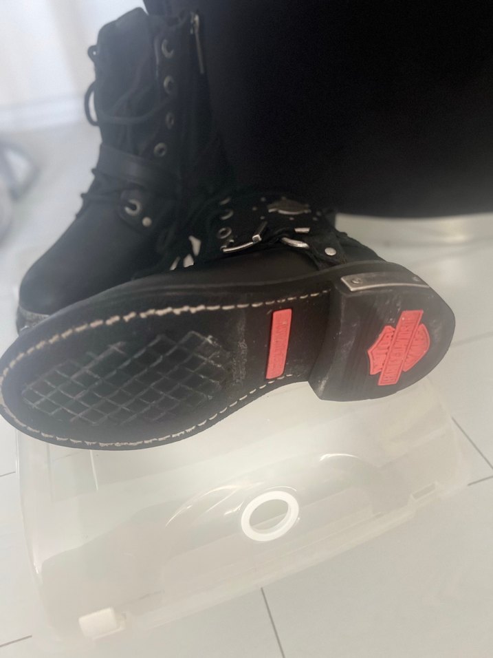 Siyah Tokalı Yüksek Topuklu Biker Bot - Görsel 5