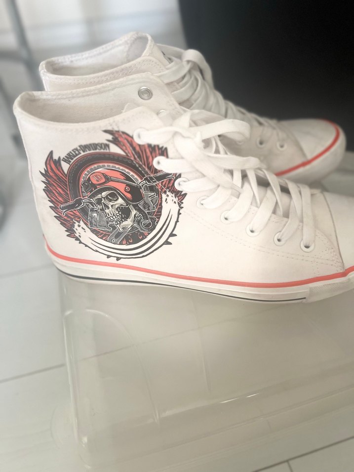 Beyaz Gri Baskılı Erkek Spor Ayakkabı - Görsel 5