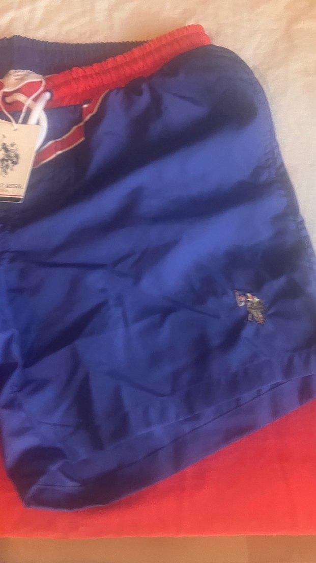 Kırmızı Kemerli Mini Erkek Deniz Şortu - Görsel 4