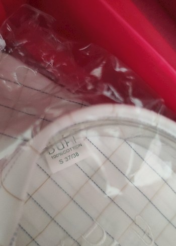 Düğmeli Beyaz Kareli Erkek Gömlek - Görsel 2