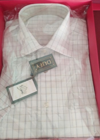 Düğmeli Beyaz Kareli Erkek Gömlek - Görsel 3