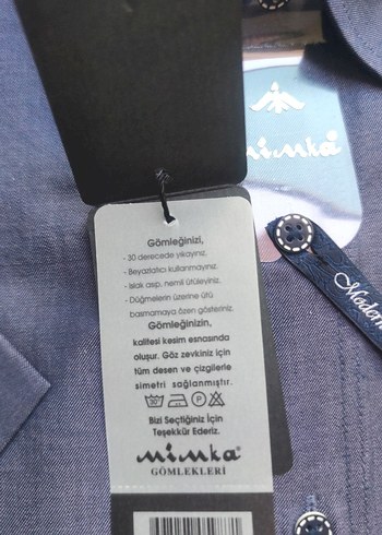 Erkek Mavi Denim Kısa Kollu Gömlek - Görsel 5