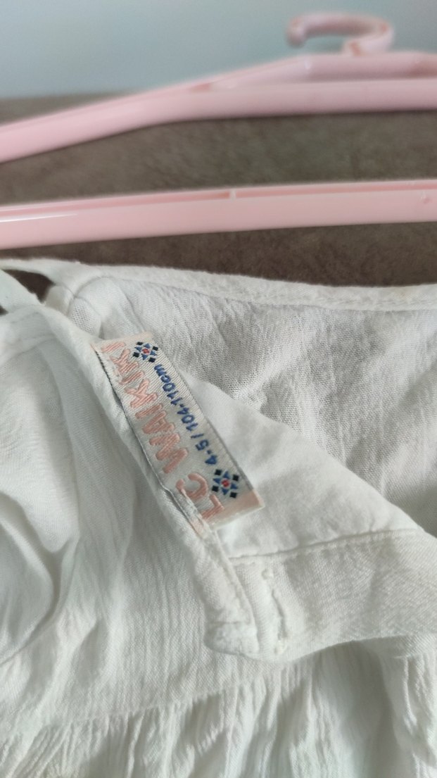 Bohem Beyaz Uzun Keten Elbise - Görsel 3