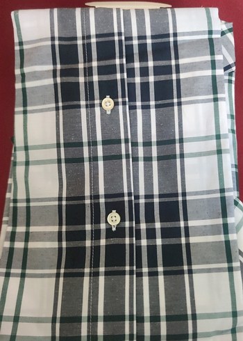 Erkek Gri Kareli Kısa Kollu Gömlek - Görsel 2