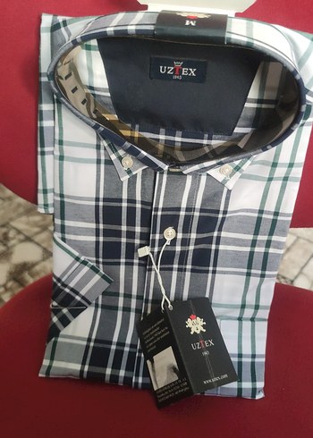 Erkek Gri Kareli Kısa Kollu Gömlek - Görsel 4