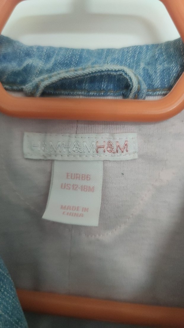 Nakışlı Düğmeli Mavi Denim Kız Ceketi - Görsel 2