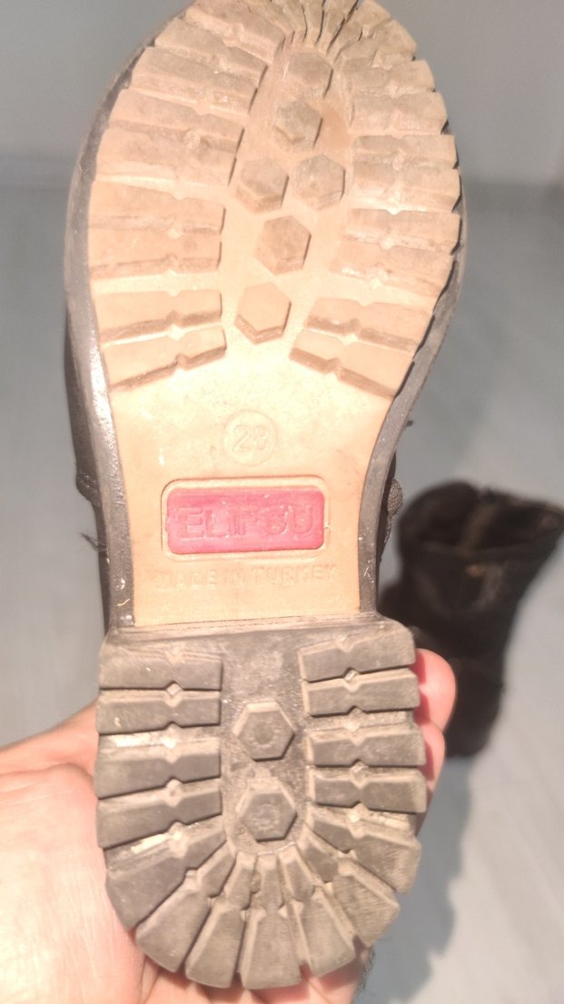 Kız Çocuk Kahverengi Deri Biker Bot - Görsel 3