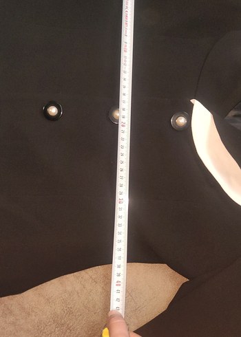 Siyah Mini Kadın Blazer Düğmeli - Görsel 12