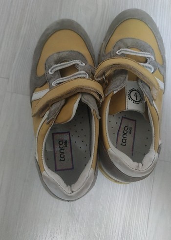 ışıklı Sarı Gri Cırt Cırtlı Erkek Çocuk Spor Ayakkabı - Görsel 2