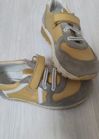 ışıklı Sarı Gri Cırt Cırtlı Erkek Çocuk Spor Ayakkabı - Görsel 3