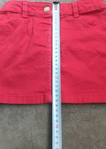 2 etek tek fiyat Beyaz Kalpli Pembe Kız Çocuk Fırfırlı Etek - Görsel 7