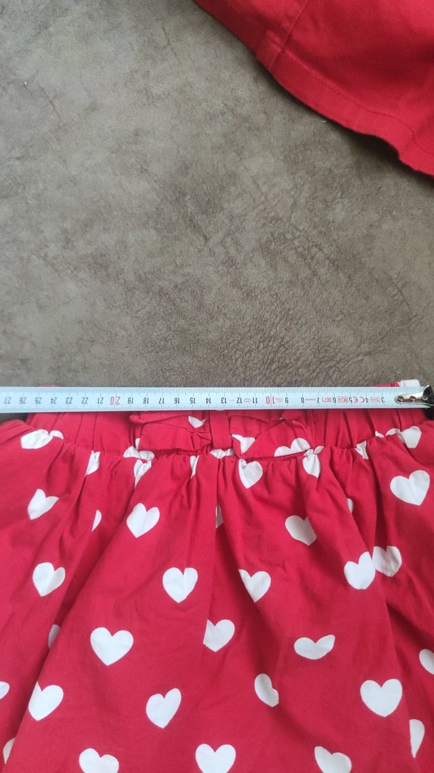 2 etek tek fiyat Beyaz Kalpli Pembe Kız Çocuk Fırfırlı Etek - Görsel 2