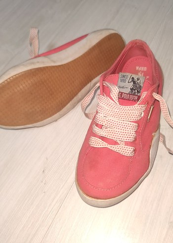 Pembe Bağcıklı Kadın Spor Ayakkabı - Görsel 3