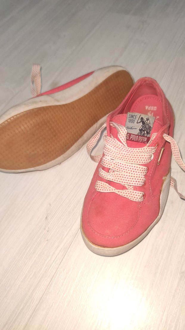 Pembe Bağcıklı Kadın Spor Ayakkabı - Görsel 3