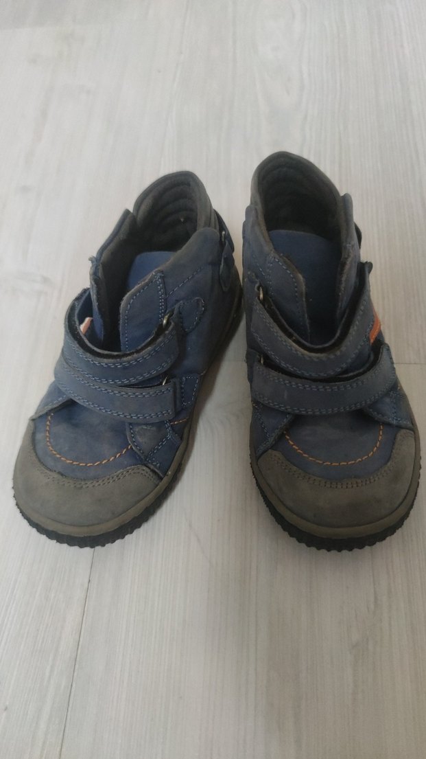 Erkek Çocuk Gri Biker Botlar Velcro - Görsel 2