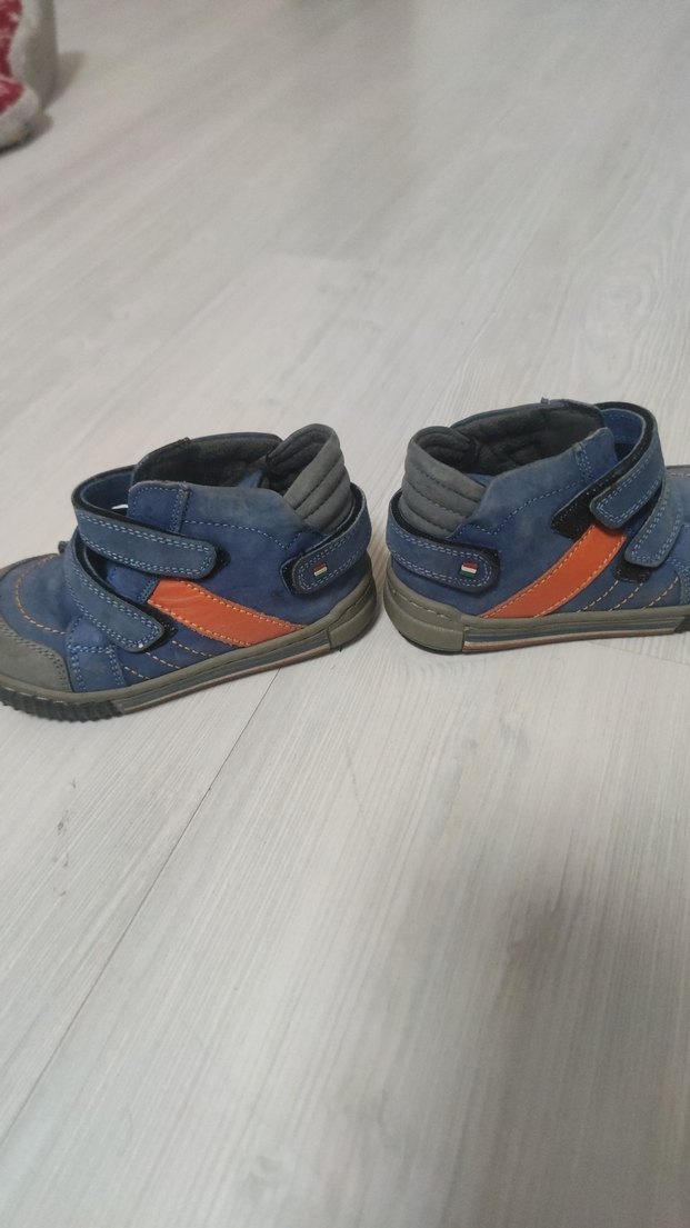 Erkek Çocuk Gri Biker Botlar Velcro - Görsel 4