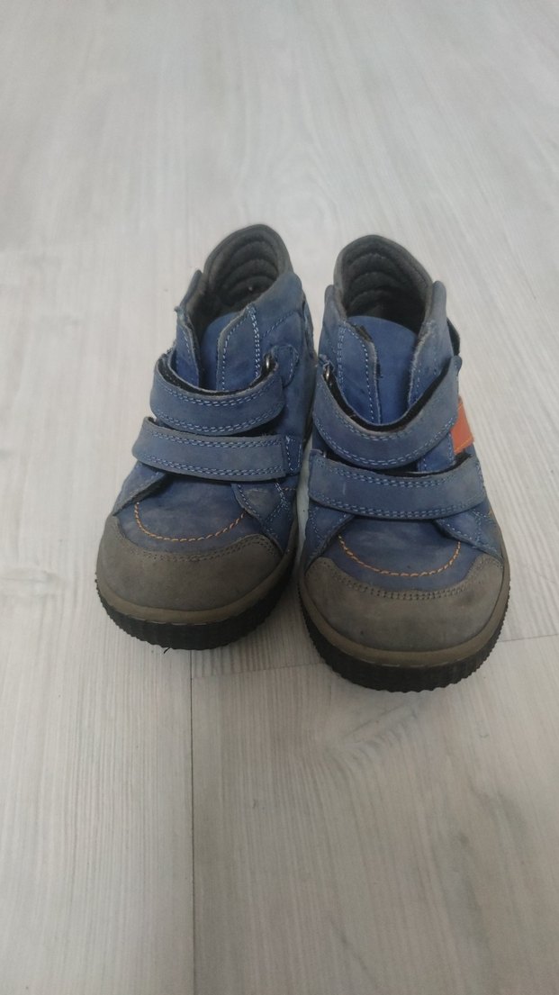 Erkek Çocuk Gri Biker Botlar Velcro - Görsel 5