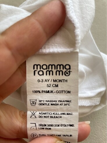 0-3 Ay Beden beyaz Renk Mammaramma marka 0-3 ay 0 pamuk tshirt