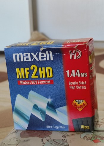 Maxell MF2HD 1.44MB Çift Yüzlü Disk 10'lu