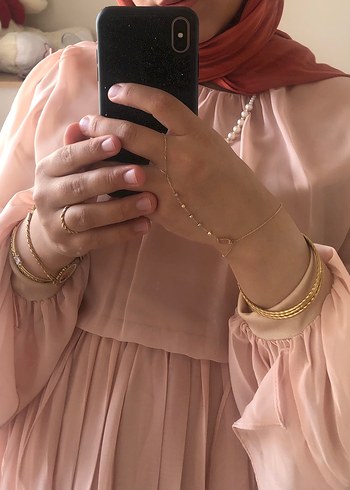 Bej Uzun Fırfırlı Bohem Elbise - Görsel 3