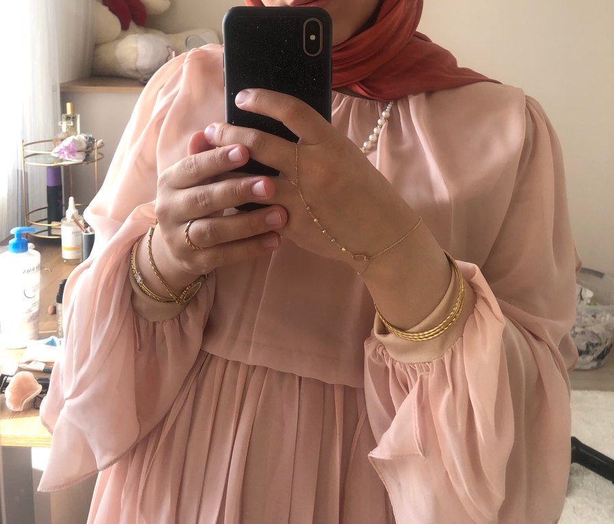 Bej Uzun Fırfırlı Bohem Elbise - Görsel 3