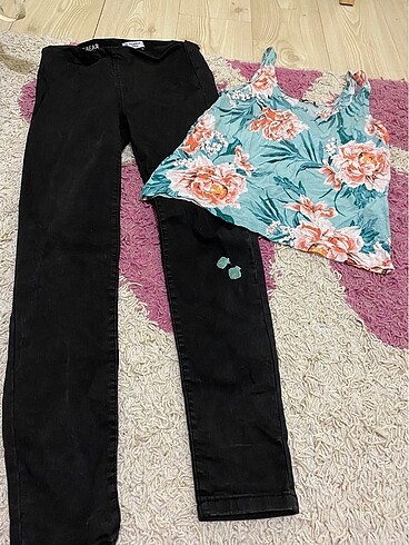 Pull and Bear Pull & bear pantolon ve LTB üst, küpe