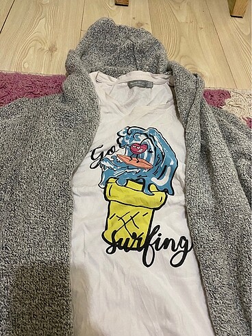 l Beden gri Renk Koton hırka ve bershka üst