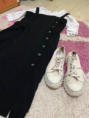 Bershka Bershka gömlek, bambi ayakkabı ve Trendyolmilla salopet