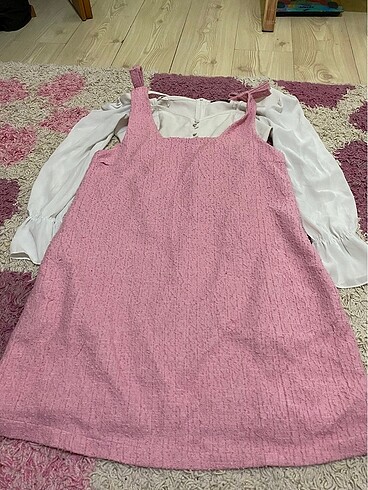Koton Koton Tüvit pembe kurdelalı elbise, Trendyolmilla gömlek