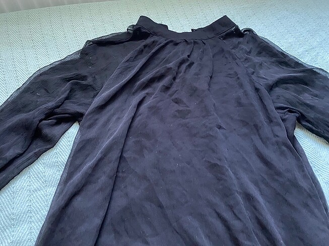 Trendyolmilla tül siyah gömlek - Görsel 4