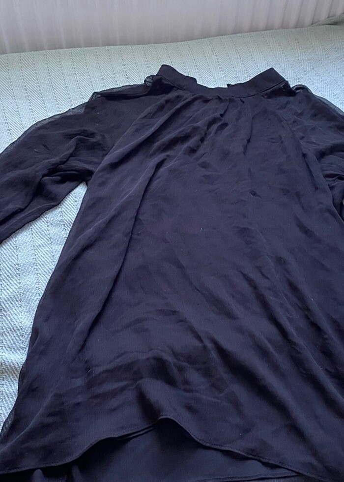 Trendyolmilla tül siyah gömlek - Görsel 2