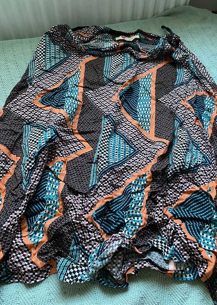 Koton asimetrik etnik desen etek - Görsel 3