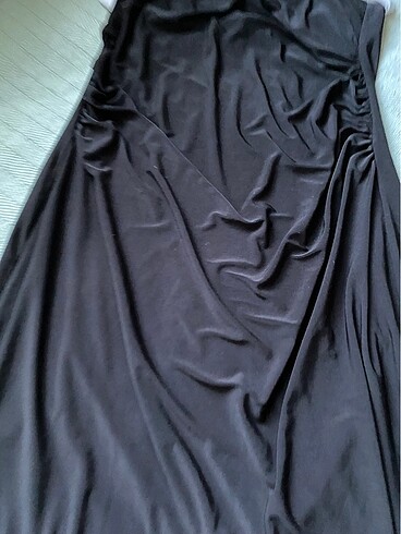 Trendyolmilla siyah boyundan bağlamalı sırt dekolteli elbise - Görsel 5