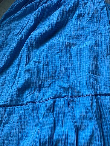 Koton mavi sırt detaylı elbise - Görsel 6