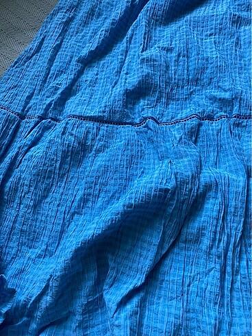 Koton mavi sırt detaylı elbise - Görsel 5