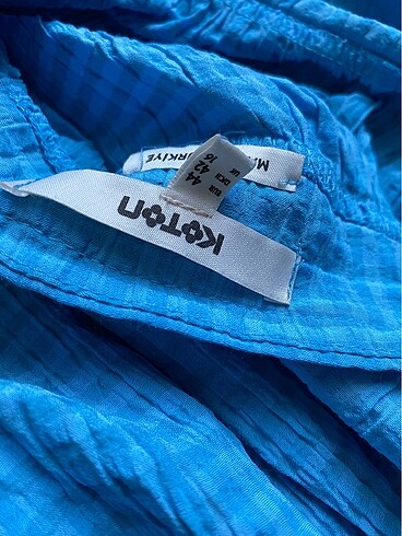 Koton mavi sırt detaylı elbise - Görsel 11