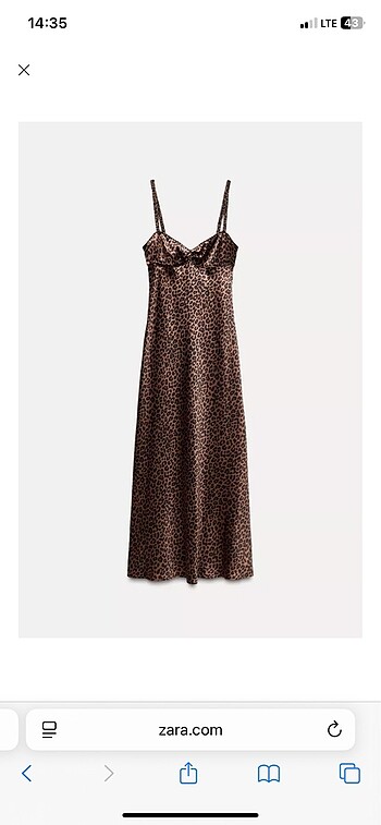 Zara leopar elbise