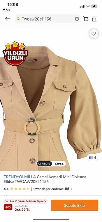 Trendyol & Milla Elbise camel